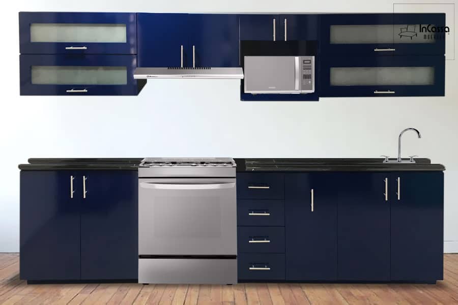 InCassa Muebles Edomex mueblería CDMX Cocina integral ZARIA 3.30m diseñada para ESTUFA 1