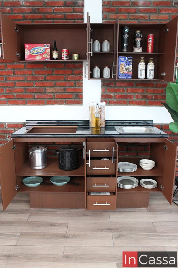 Cocina integral ZEMPOALA 1.66m diseñada para PARRILLA