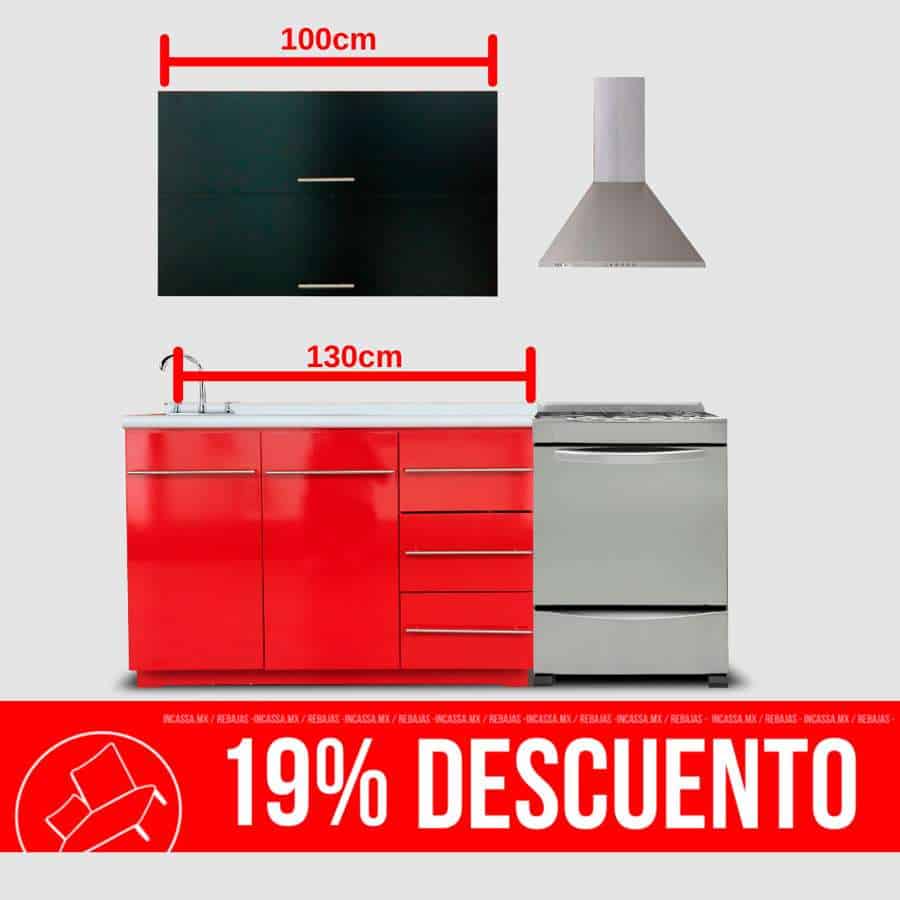 InCassa Muebles Cocina integral ACULCO 2.10m diseñada para ESTUFA