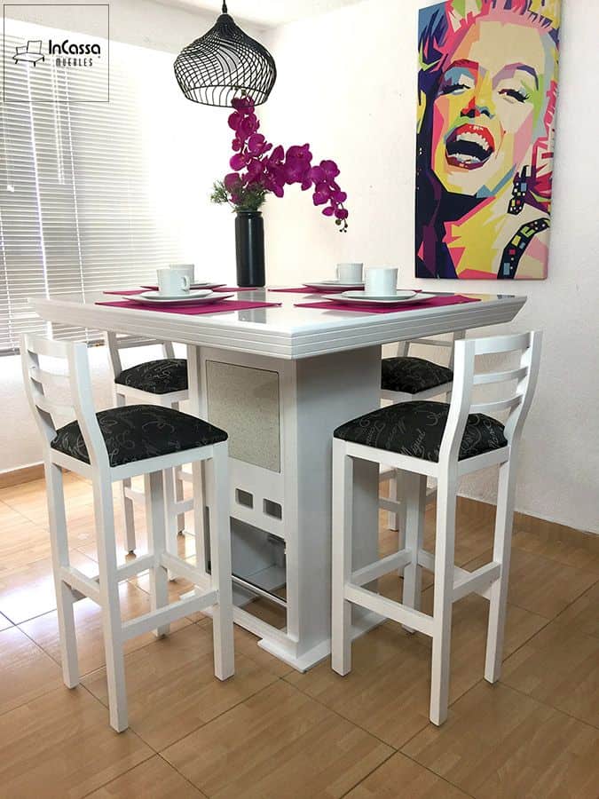 InCassa Muebles Edomex mueblería CDMX Comedor Alto Modelo ATLANTA 2