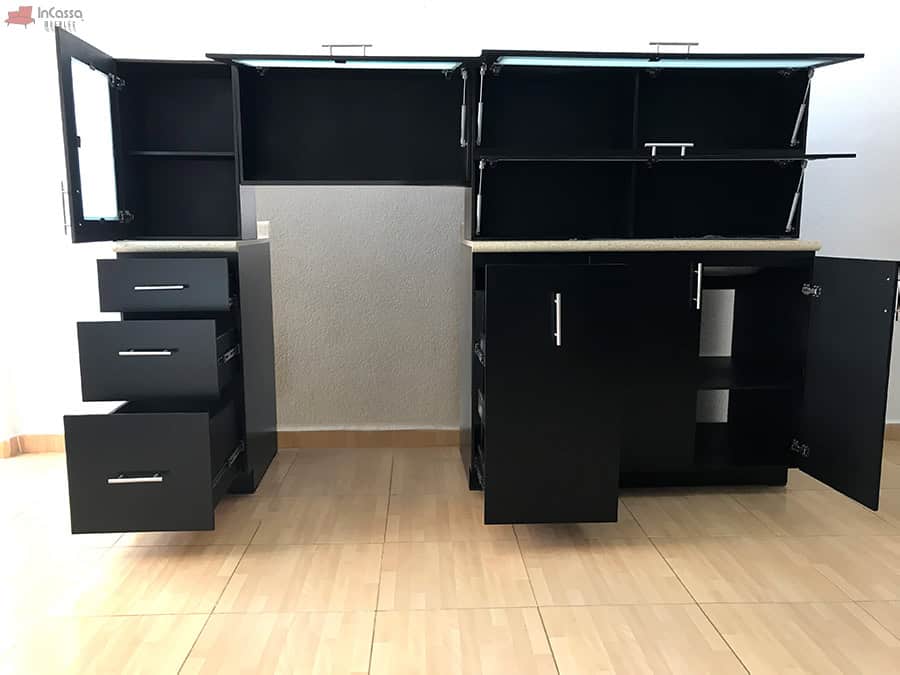 InCassa Muebles Edomex mueblería CDMX Cocina integral BARBADOS 2.40m diseñada para ESTUFA 2