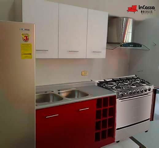 InCassa Muebles Edomex mueblería CDMX Cocina integral CRACOVIA 2.10m diseñada para ESTUFA 1