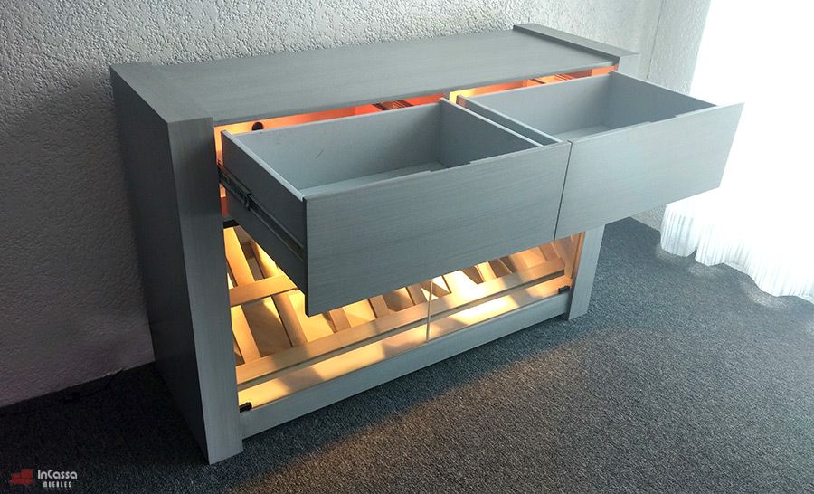 InCassa Muebles Edomex mueblería CDMX Bufetero con Luz Modelo DAKOTA 5