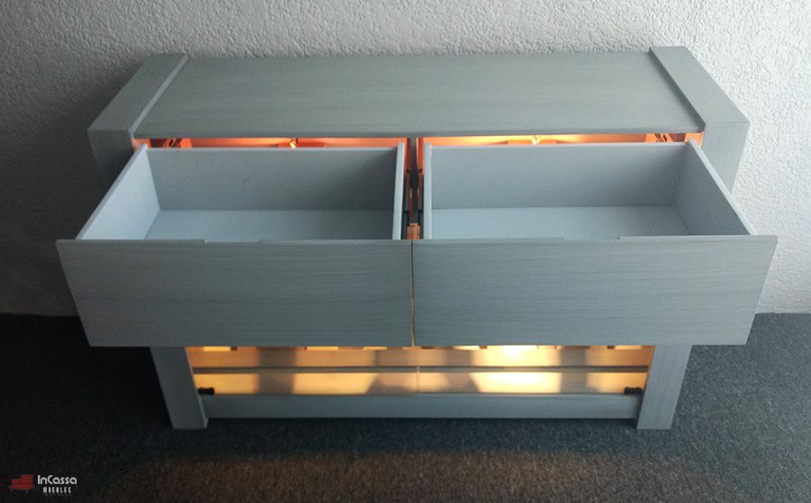 InCassa Muebles Edomex mueblería CDMX Bufetero con Luz Modelo DAKOTA 2