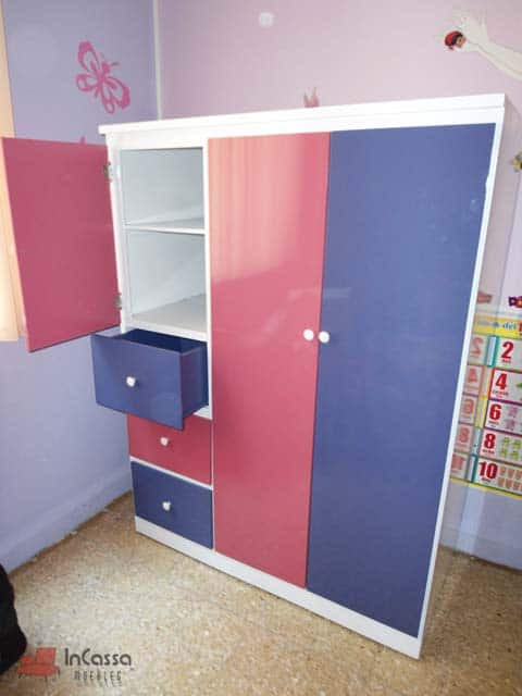 InCassa Muebles Edomex mueblería CDMX Guardarropa Infantil Modelo DANNA 2