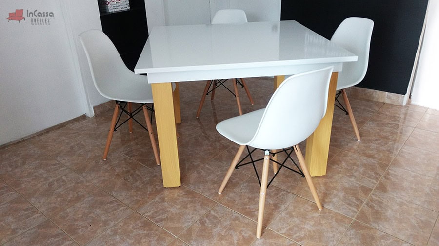 InCassa Muebles Edomex mueblería CDMX Comedor tipo EAMES Modelo EMBOSCADA white 4