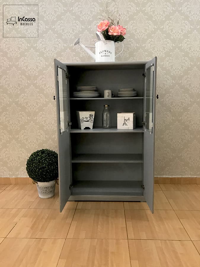 InCassa Muebles Edomex mueblería CDMX Vitrina Vintage Modelo KAZANKA 2