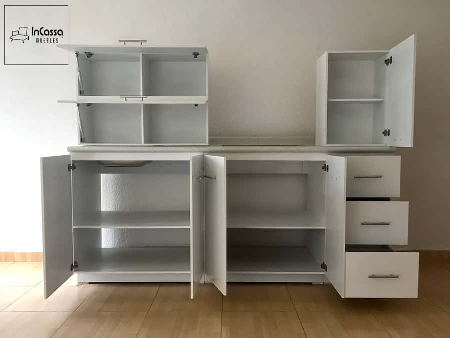InCassa Muebles Edomex mueblería CDMX Cocina integral NASHVILLE 2.10m diseñada para PARRILLA 8