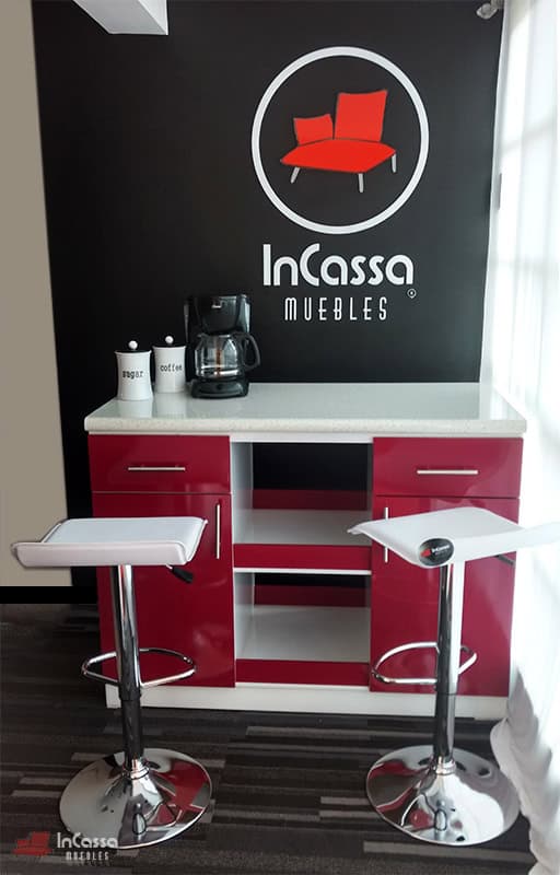 InCassa Muebles Edomex mueblería CDMX Isla Minimalista para Cocina con Bancos Modelo SORRENTO Urbino 1