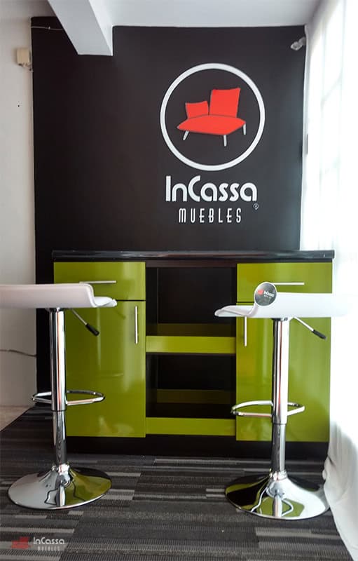 InCassa Muebles Edomex mueblería CDMX Isla Minimalista para Cocina con Bancos Modelo SORRENTO Urbino 7