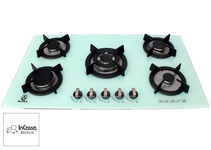 Parrilla de 5 quemadores marca SUPRA (superflama) modelo 5Q-EC-B