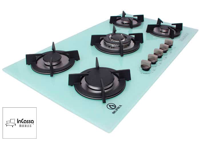 Parrilla de 5 quemadores marca SUPRA (superflama) modelo 5Q-EC-B