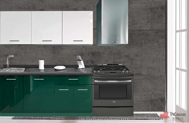 InCassa Muebles Edomex mueblería CDMX Cocina integral URUGUAY 2.50m diseñada para ESTUFA 1
