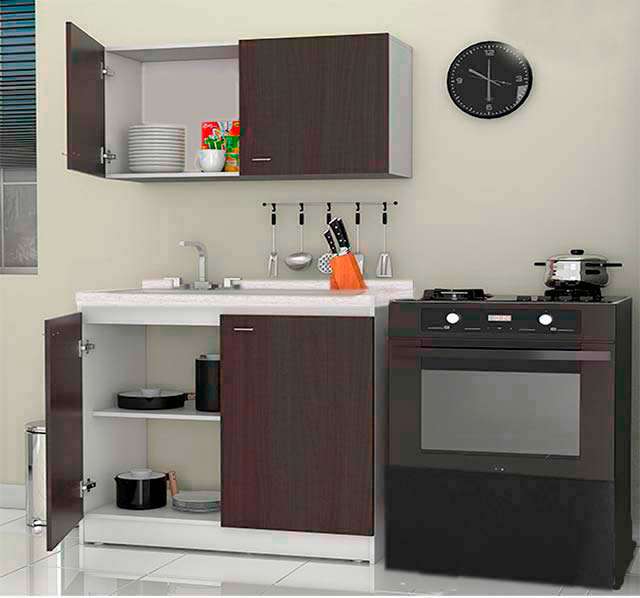 InCassa Muebles Edomex mueblería CDMX Cocina integral KINGSTON 1.70m diseñada para ESTUFA 1