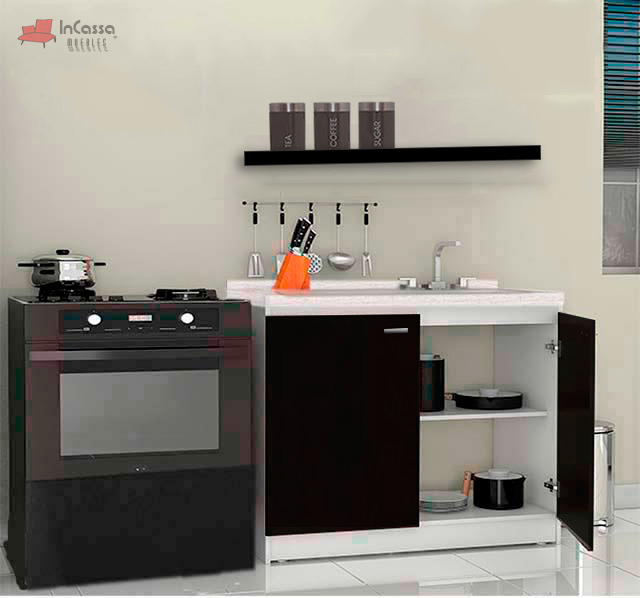 InCassa Muebles Edomex mueblería CDMX Cocina integral BUGA 1.70m diseñada para ESTUFA 1