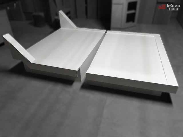 base de cama moderna volada blanca - InCassa Muebles
