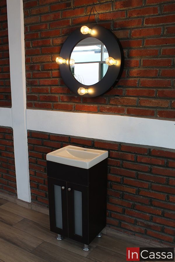 Mueble para Baño moderno Vanity con luz chocolate - InCassa Muebles