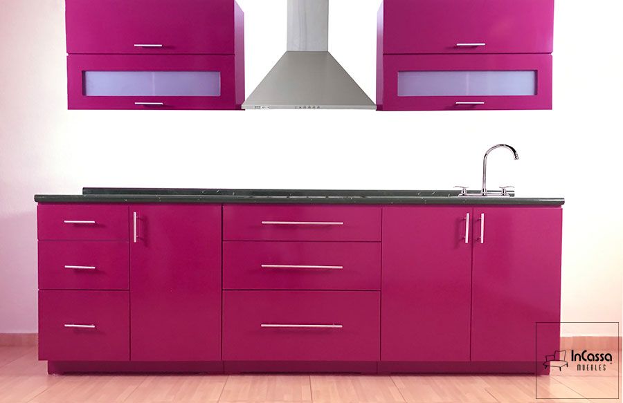 Cocina Integral moderna rosa - InCassa Muebles