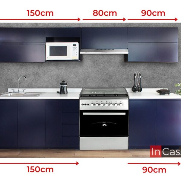 Cocina Integral TORREÓN 3.20m diseñada para ESTUFA